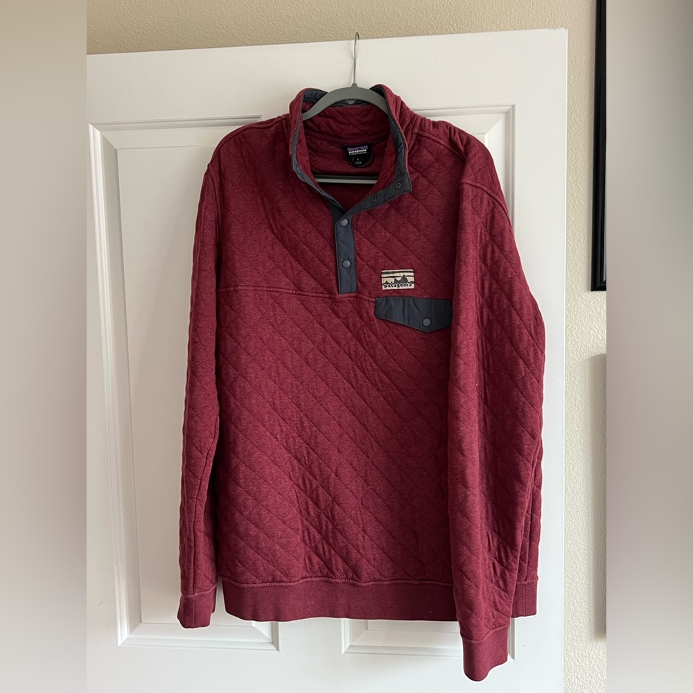 Patagonia Organic Cotton Quilted Snap T Pullover - L